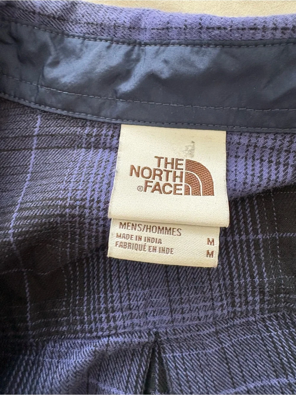 The North Face Mens Purple And Black Flannel Size Medium